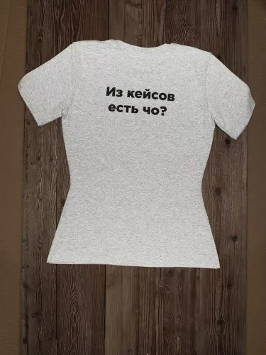 Футболка женская T-bolka Stretch Lady, серый меланж фото 4
