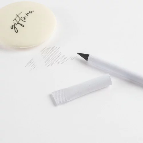 Вечный карандаш Carton Inkless, белый фото 3