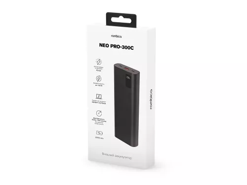 Внешний аккумулятор Rombica NEO PRO-300C Black фото 3 Внешний аккумулятор Rombica NEO PRO-300C Black фото 3