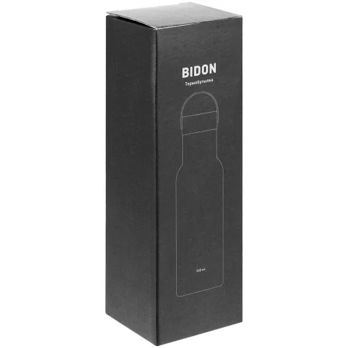 Термобутылка Bidon, серая фото 8