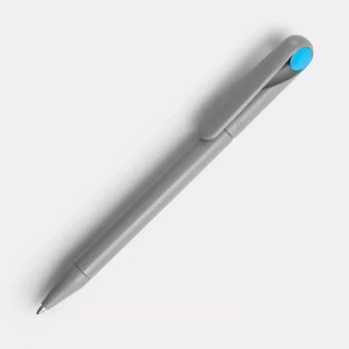 Ручка шариковая Prodir DS1 TMM Dot, серая с голубым фото 2