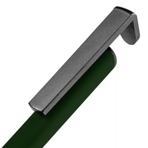 Ручка шариковая Standic с подставкой для телефона, зеленая фото 5