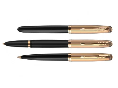 Шариковая ручка Parker 51 DELUXE BLACK GT, стержень: M, цвет чернил: black, в подарочной упаковке. фото 6
