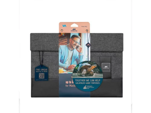 RIVACASE 8802 black melange чехол для MacBook Pro/MacBook Air 13 / 12 фото 8