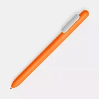 Ручка шариковая Swiper Soft Touch, неоново-оранжевая с белым