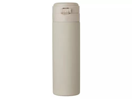 Вакуумная термокружка Waterline c кнопкой Guard, 400 мл, тубус, бежевый фото 4