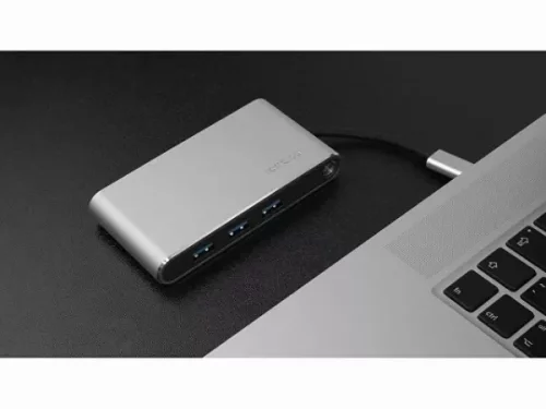 Хаб 8-в-1 Type-C «Hermes», USB 3.0 x 3, Type-C PD, HDMI, LAN, картридер фото 12