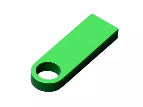 USB 2.0-флешка на 64 Гб с мини чипом и круглым отверстием, зеленый фото 2 USB 2.0-флешка на 64 Гб с мини чипом и круглым отверстием, зеленый фото 2