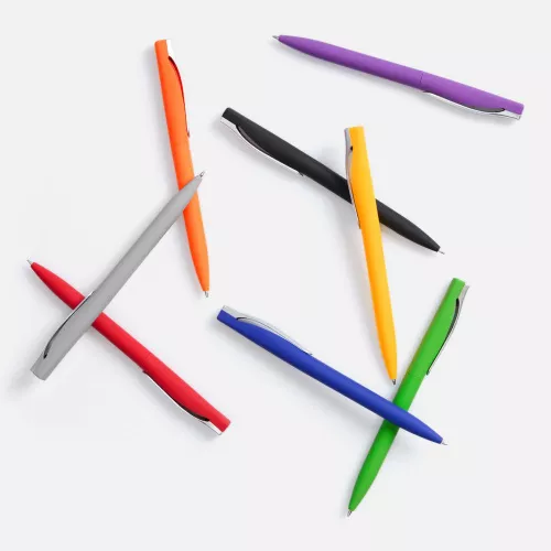 Ручка шариковая Pin Soft Touch, серая фото 4 Ручка шариковая Pin Soft Touch, серая фото 4