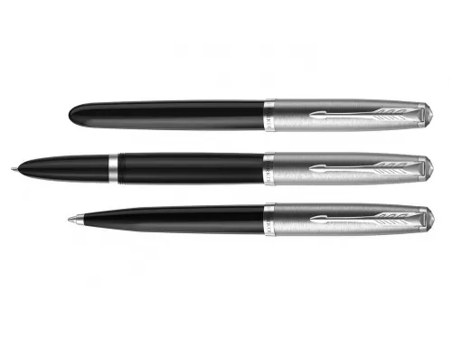 Перьевая ручка Parker 51 CORE BLACK CT, перо: F, цвет чернил: black, в подарочной упаковке. фото 4 Перьевая ручка Parker 51 CORE BLACK CT, перо: F, цвет чернил: black, в подарочной упаковке. фото 4