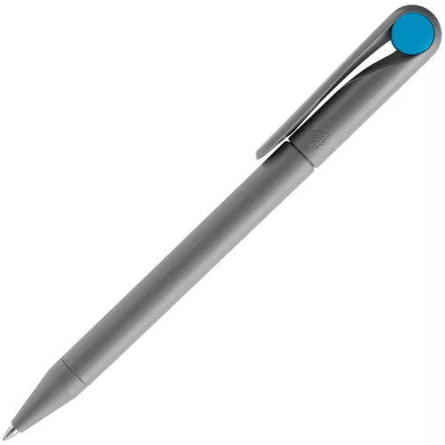 Ручка шариковая Prodir DS1 TMM Dot, серая с голубым фото 2 Ручка шариковая Prodir DS1 TMM Dot, серая с голубым фото 2