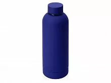 Вакуумная термобутылка Cask Waterline, soft touch, 500 мл, синий