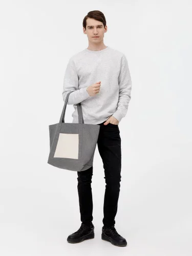 Шопер Shophop, серый с неокрашенным фото 6