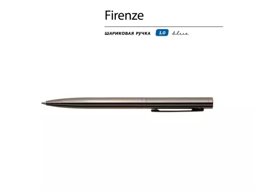 Ручка Firenze шариковая автоматическая, вороненая сталь фото 5