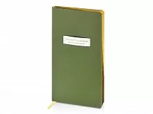 Еженедельник недатированный А6 Verde с нашивкой, зеленый