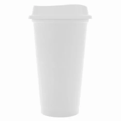 Стакан с крышкой Color Cap White