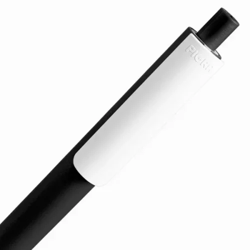 Ручка шариковая Pigra P03 Mat, черная с белым фото 5