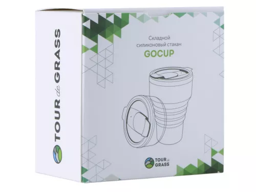 Силиконовый складной стакан GoCup, темно-серый фото 7