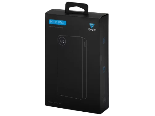 Внешний аккумулятор Mild Pro c быстрой зарядкой QC/PD, 20 000 mAh, серый (Р) фото 9