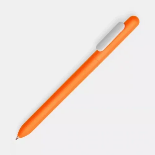Ручка шариковая Swiper Soft Touch, неоново-оранжевая с белым фото 2