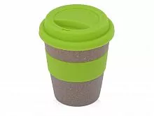 Стакан с силиконовой крышкой Cafe, зеленое яблоко