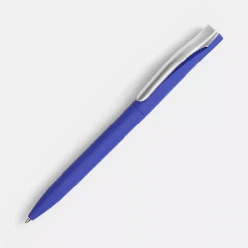 Ручка шариковая Pin Soft Touch, синяя фото 2