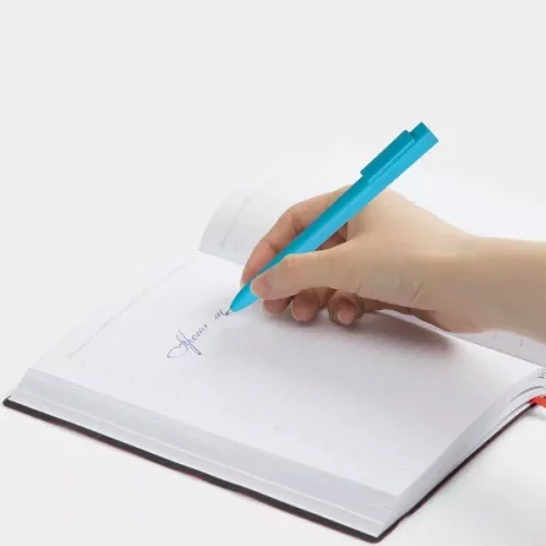 Ручка шариковая Swiper SQ Soft Touch, голубая фото 5