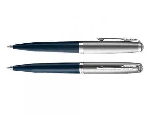 Шариковая ручка Parker 51 CORE MIDNIGHT BLUE CT, стержень: M, цвет чернил: black, в подарочной упаковке. фото 2