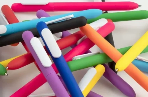 Ручка шариковая Swiper Soft Touch, неоново-оранжевая с белым фото 6