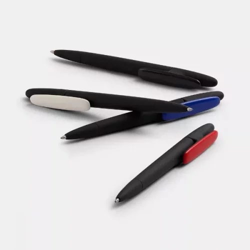 Ручка шариковая Prodir DS5 TRR-P Soft Touch, черная с синим фото 8