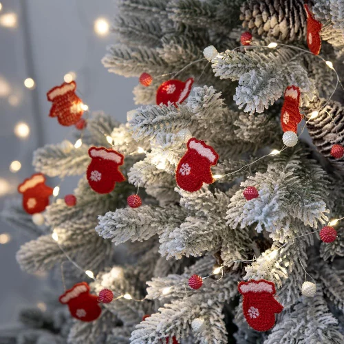 Гирлянда Merry Mittens, красная фото 2