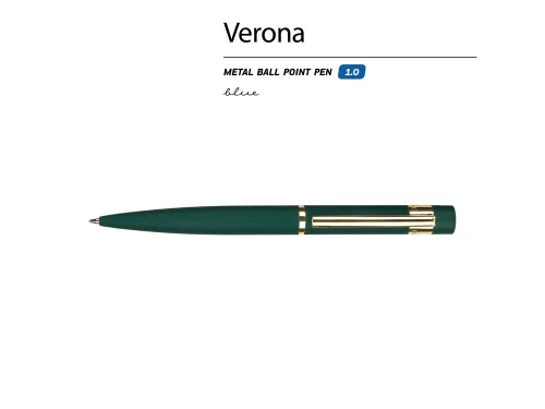 Ручка шариковая автоматическая BrunoVisconti VERONA цвет корпуса зеленый, soft-touch, 1 мм, синяя фото 3