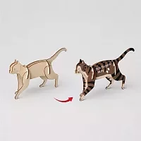 Деревянный 3d пазл «Котик»