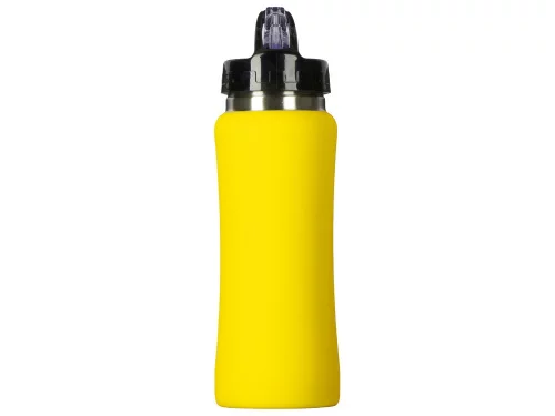 Бутылка для воды Bottle C1, сталь, soft touch, 600 мл, желтый фото 4