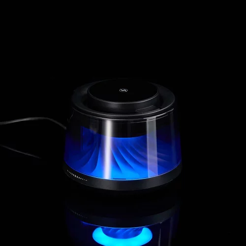 Bluetooth-колонка с подсветкой и беспроводной зарядкой Quantum, черная фото 6
