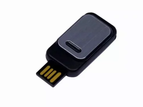 USB 2.0- флешка промо на 32 Гб прямоугольной формы, выдвижной механизм фото 3
