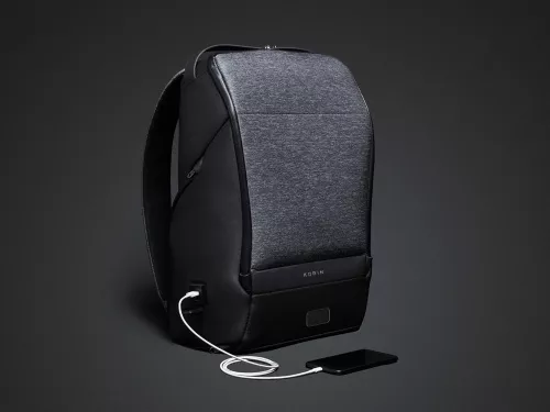 Антикражный рюкзак FlexPackPro для ноутбука 15.6, серый/черный фото 8