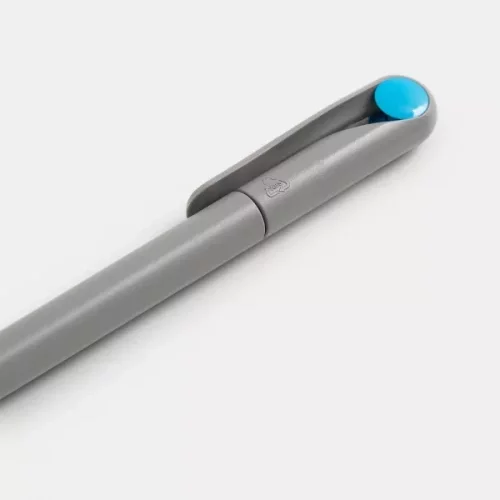 Ручка шариковая Prodir DS1 TMM Dot, серая с голубым фото 5
