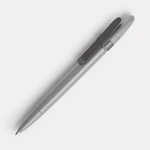 Ручка шариковая Prodir DS5 TSM Metal Clip, серая фото 2