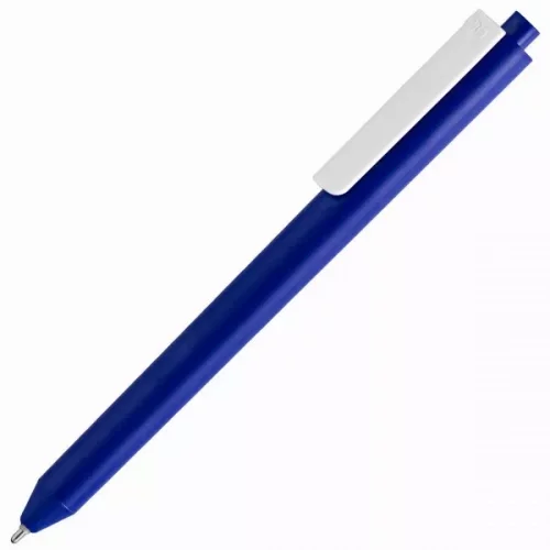 Ручка шариковая Pigra P03 Mat, темно-синяя с белым Ручка шариковая Pigra P03 Mat, темно-синяя с белым