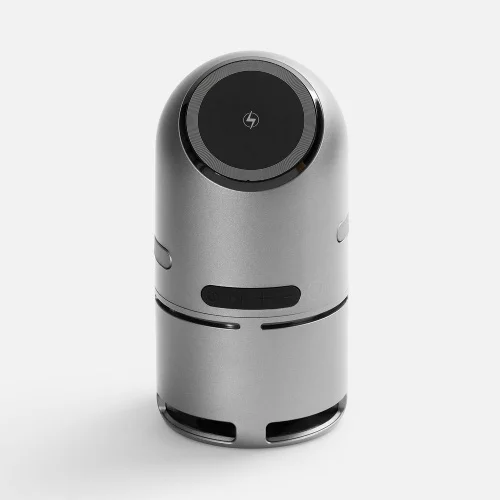 Bluetooth-колонка с беспроводной зарядкой Droid, серая фото 3