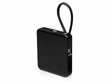 Внешний аккумулятор со встроенным кабелем USB-C Дэнси, 5000 мАч, черный