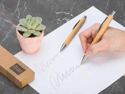 Набор ручка и механический карандаш Tender bamboo, натуральный фото 7