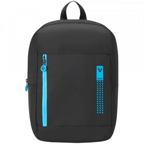 Складной рюкзак Compact Neon, черный с голубым фото 3
