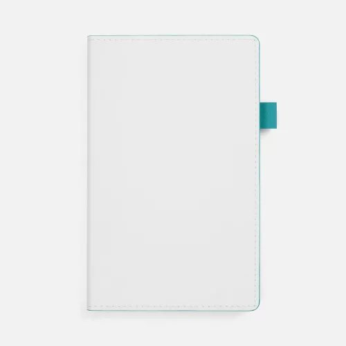 Ежедневник White Shall, недатированный, бело-бирюзовый