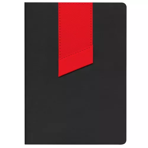 Ежедневник Bookmark, недатированный, черный с красным фото 2