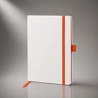 Блокнот ColorNote White, твердая обложка A5, 80 листов, белый и оранжевый
