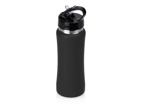 Бутылка для воды Bottle C1, сталь, soft touch, 600 мл, черный фото 2