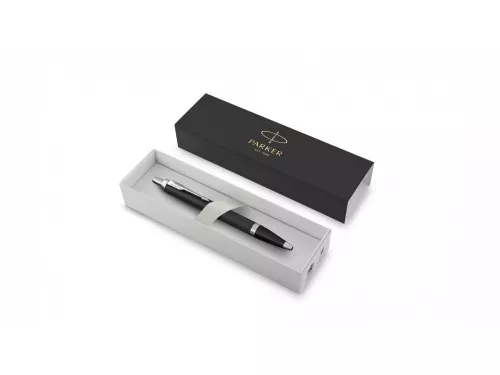 Шариковая ручка Parker IM Mat Black CT лак матовый, стержень: M, цвет чернил: blue, в подарочной упаковке. фото 2 Шариковая ручка Parker IM Mat Black CT лак матовый, стержень: M, цвет чернил: blue, в подарочной упаковке. фото 2