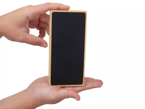 Внешний аккумулятор с подсветкой лого и солнечной панелью Reedia S1, 10000 mAh, бамбук, черный фото 9